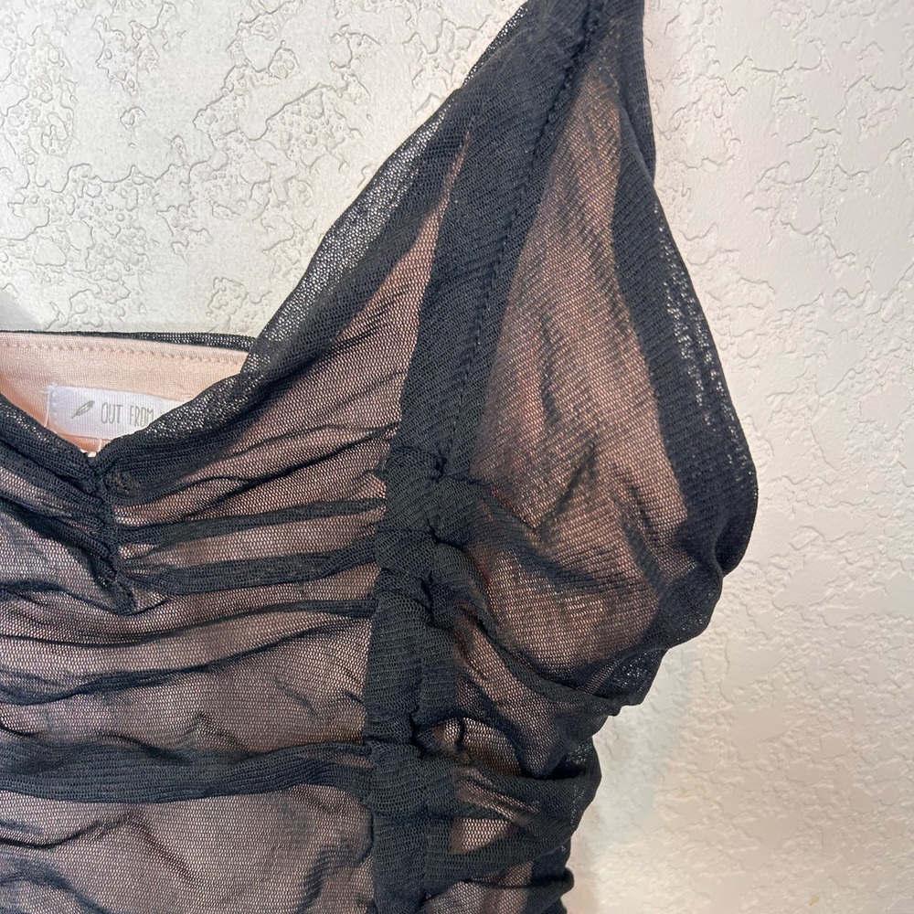 Urban Outfitters ruched mesh bodysuit